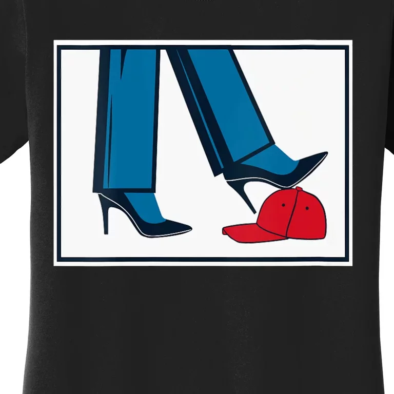 Kamala Harris Heels Stepping On Maga Hat Women's T-Shirt