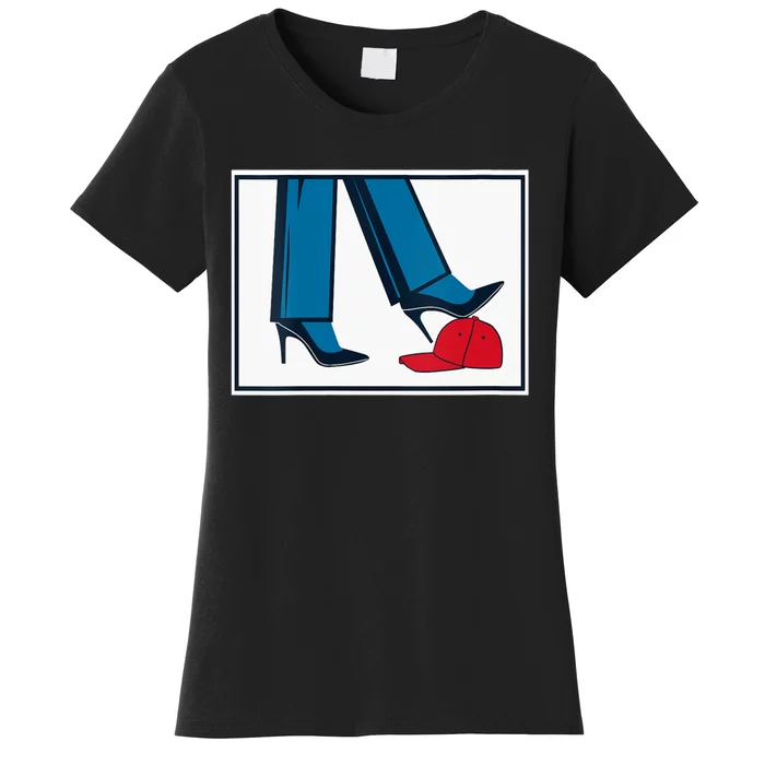 Kamala Harris Heels Stepping On Maga Hat Women's T-Shirt