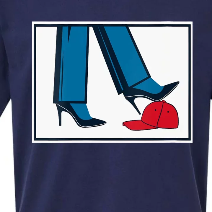 Kamala Harris Heels Stepping On Maga Hat Sueded Cloud Jersey T-Shirt