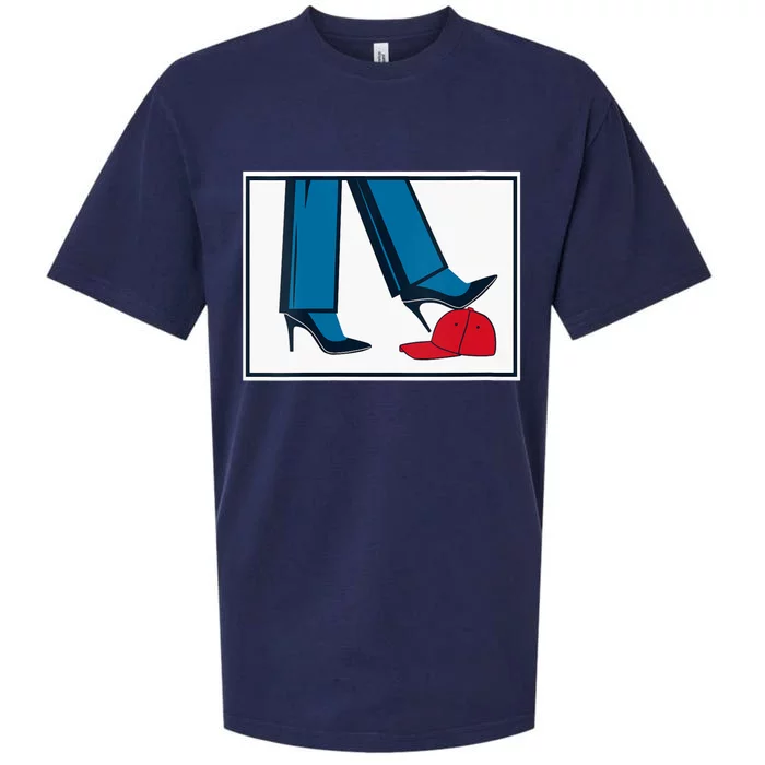 Kamala Harris Heels Stepping On Maga Hat Sueded Cloud Jersey T-Shirt