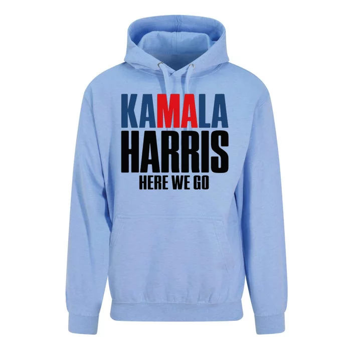 Kamala Harris Here We Go. Kamala Unisex Surf Hoodie