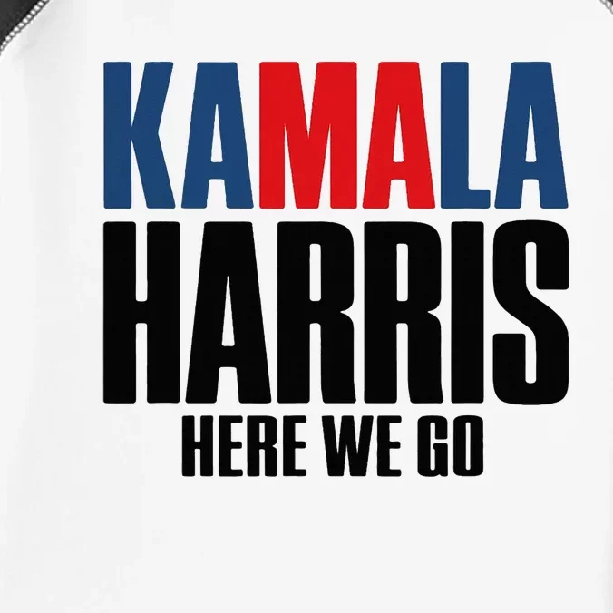 Kamala Harris Here We Go. Kamala Infant Baby Jersey Bodysuit