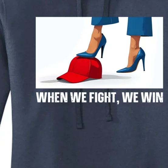 Kamala Harris Heels Stepping On Maga Hat Anti Trump 2024 Gift Women's Pullover Hoodie