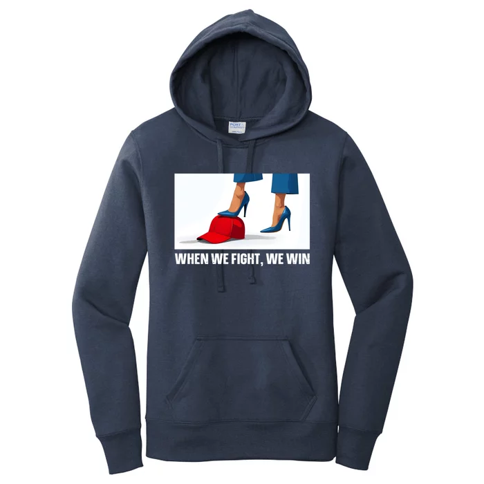 Kamala Harris Heels Stepping On Maga Hat Anti Trump 2024 Gift Women's Pullover Hoodie