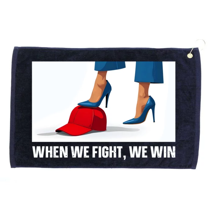 Kamala Harris Heels Stepping On Maga Hat Anti Trump 2024 Gift Grommeted Golf Towel