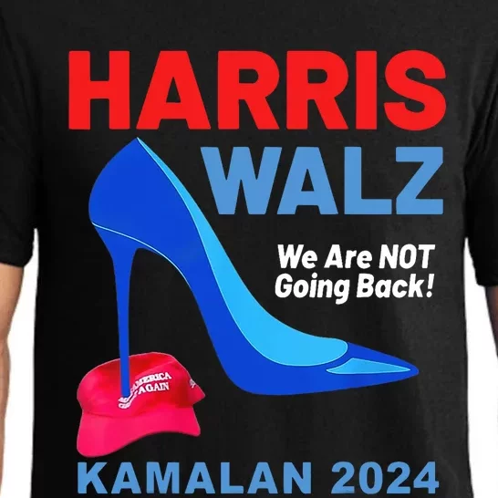 Kamala Harris Heels Stepping On Red Maga Hat Pajama Set