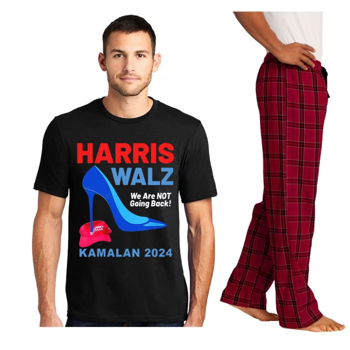 Kamala Harris Heels Stepping On Red Maga Hat Pajama Set