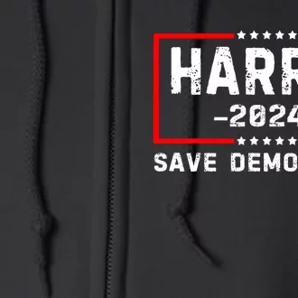 Kamala Harris Harris 2024 Us Flag Democratic President Full Zip Hoodie