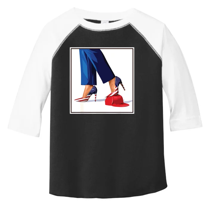 Kamala Harris Heels Stepping On Maga Red Hat Toddler Fine Jersey T-Shirt