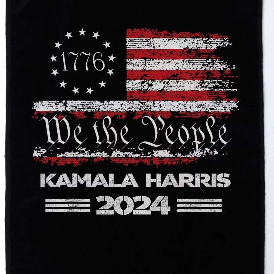 Kamala Harris Harris 2024 Us Flag Democratic President 47th Platinum Collection Golf Towel