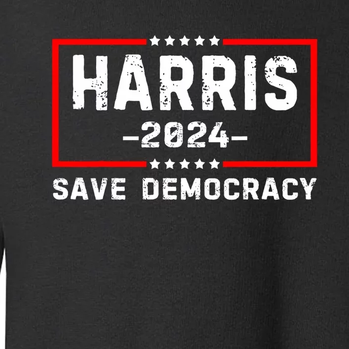 Kamala Harris Harris 2024 Us Flag Democratic President Toddler Sweatshirt