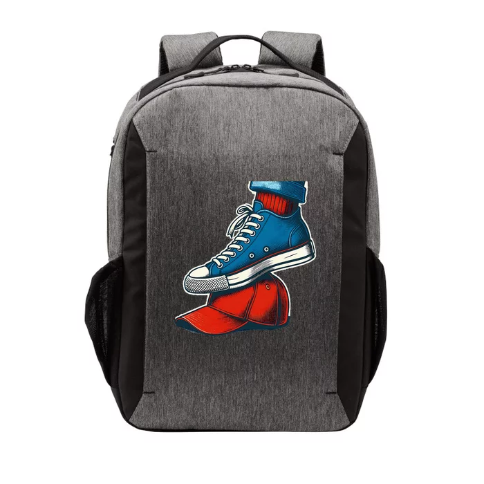 Kamala Harris High Heels Stepping On Red Maga Hat Vector Backpack