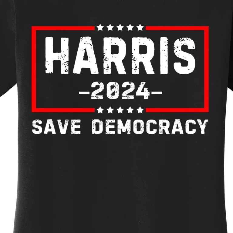 Kamala Harris Harris 2024 Us Flag Democratic President Women's T-Shirt