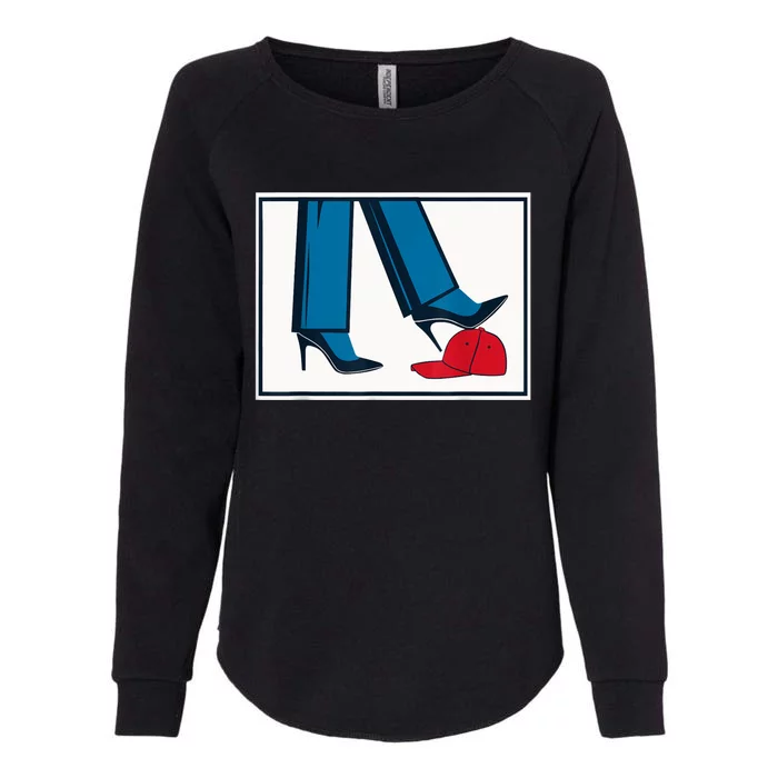 Kamala Harris Heels Stepping On Maga Hat Womens California Wash Sweatshirt