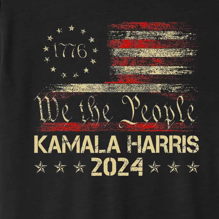 Kamala Harris Harris 2024 Us Flag Democratic President ChromaSoft Performance T-Shirt