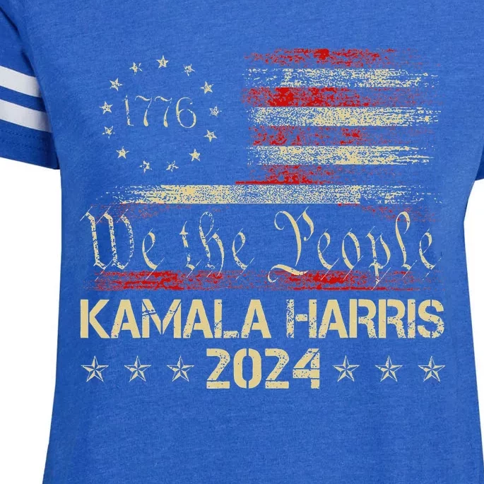 Kamala Harris Harris 2024 Us Flag Democratic President Enza Ladies Jersey Football T-Shirt