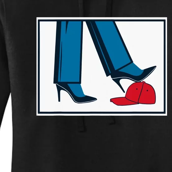 Kamala Harris Heels Stepping On Maga Hat Women's Pullover Hoodie