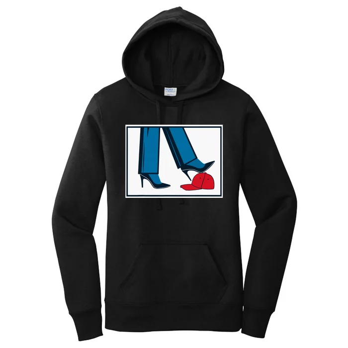 Kamala Harris Heels Stepping On Maga Hat Women's Pullover Hoodie