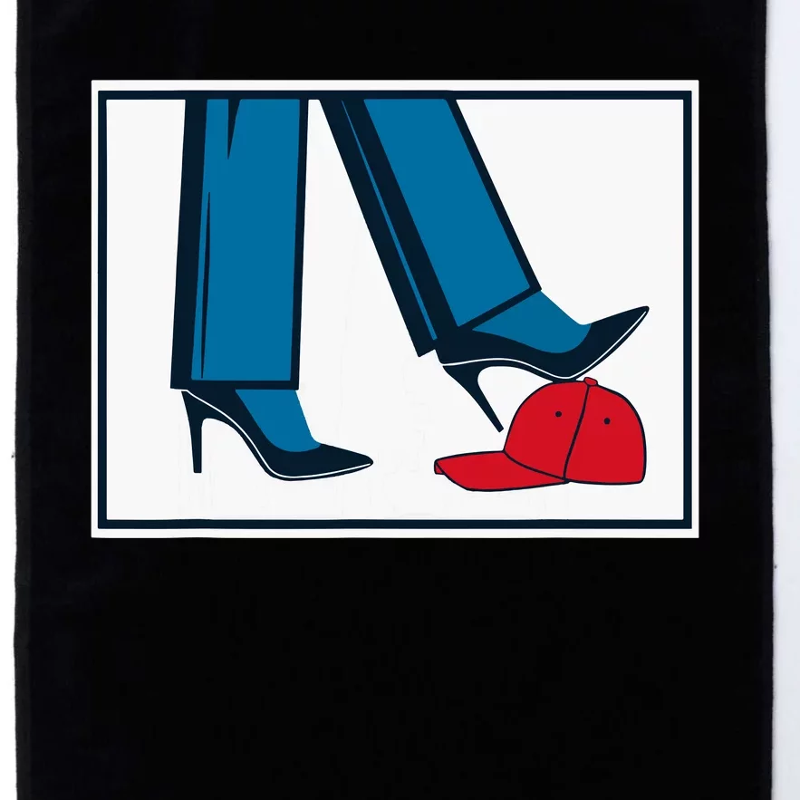 Kamala Harris Heels Stepping On Maga Hat Platinum Collection Golf Towel