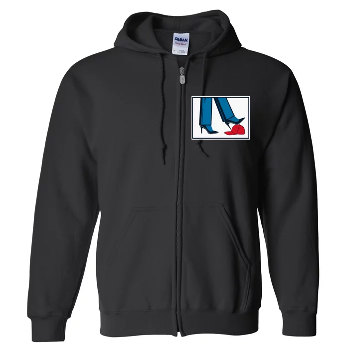 Kamala Harris Heels Stepping On Maga Hat Full Zip Hoodie