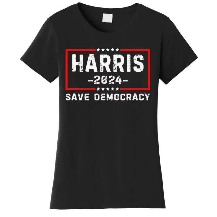 Kamala Harris Harris 2024 Us Flag Democratic President Gift Women's T-Shirt