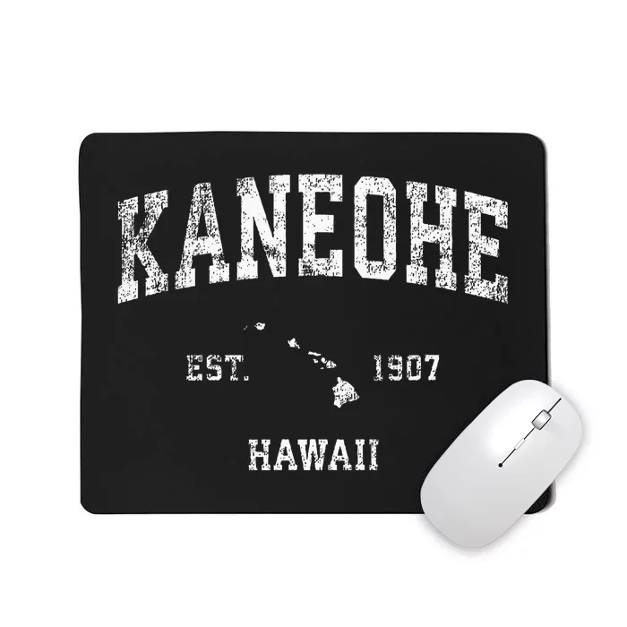 Kaneohe Hawaii Hi Vintage Athletic Sports Design Mousepad