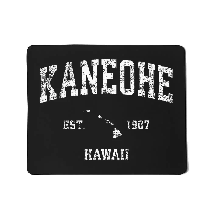 Kaneohe Hawaii Hi Vintage Athletic Sports Design Mousepad