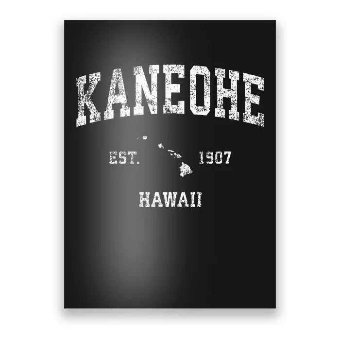 Kaneohe Hawaii Hi Vintage Athletic Sports Design Poster