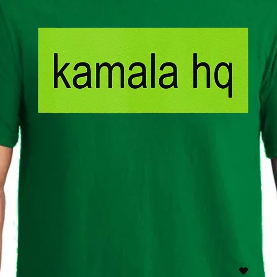 Kamala Hq Heart Brat Green Meme Trend Gen Z Pajama Set