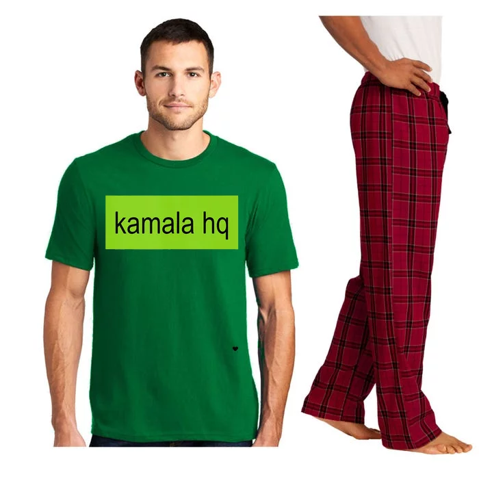 Kamala Hq Heart Brat Green Meme Trend Gen Z Pajama Set