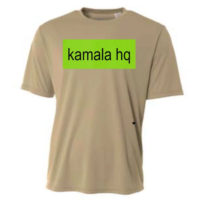 Kamala Hq Heart Brat Green Meme Trend Gen Z Cooling Performance Crew T-Shirt