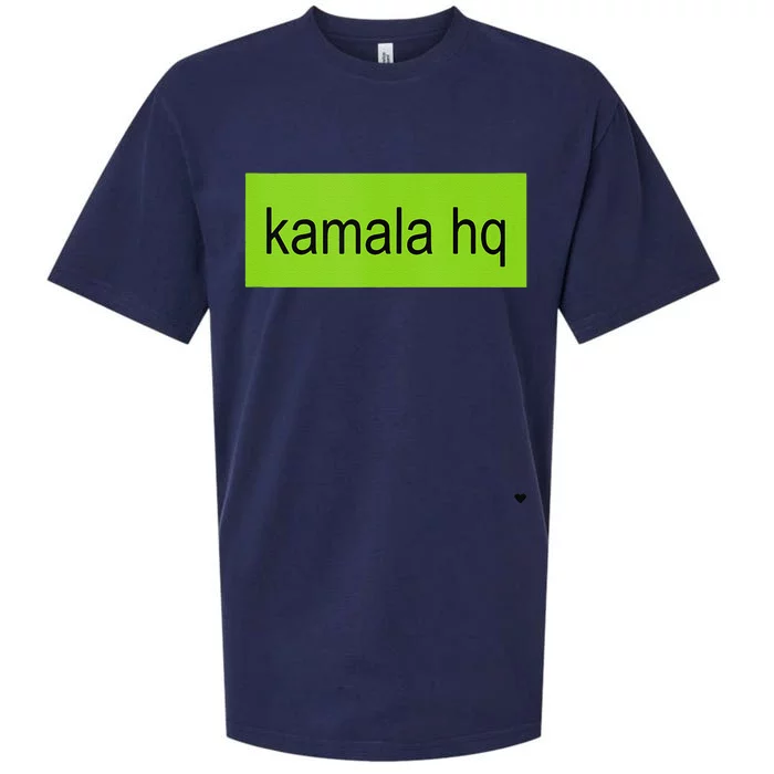 Kamala Hq Heart Brat Green Meme Trend Gen Z Sueded Cloud Jersey T-Shirt