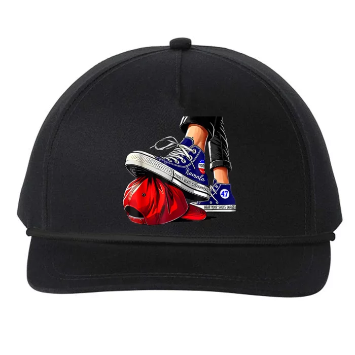 Kamala Harris High Heels Stepping On Red Maga Hat Snapback Five-Panel Rope Hat