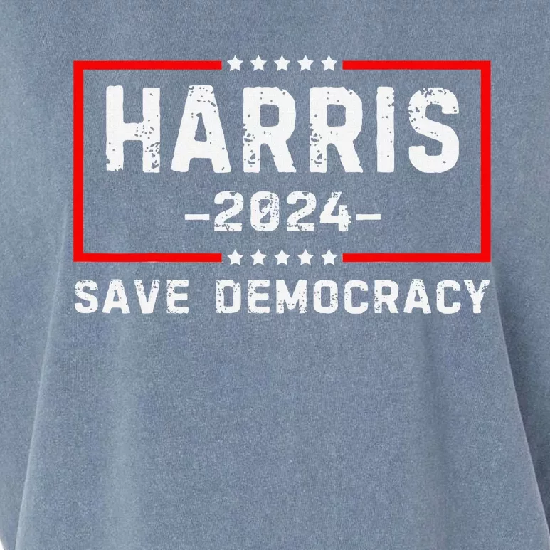 Kamala Harris Harris 2024 Us Flag Democratic President Garment-Dyed Women's Muscle Tee