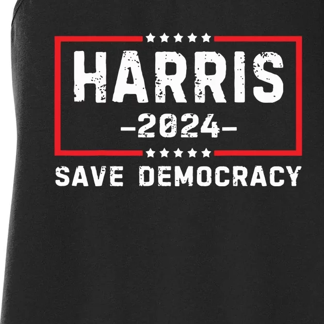 Kamala Harris Harris 2024 Us Flag Democratic President Women's Racerback Tank