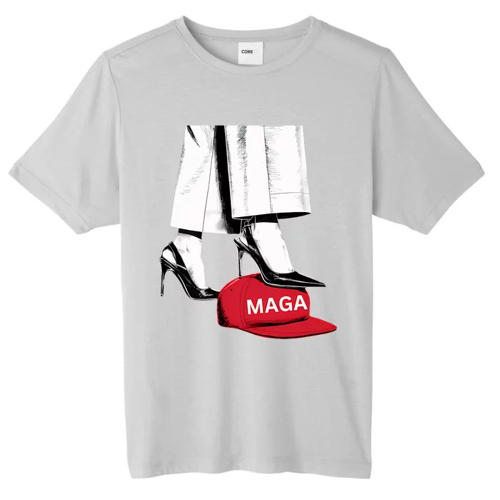 Kamala Harris Heels Stepping On Maga Hat ChromaSoft Performance T-Shirt