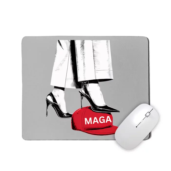 Kamala Harris Heels Stepping On Maga Hat Mousepad