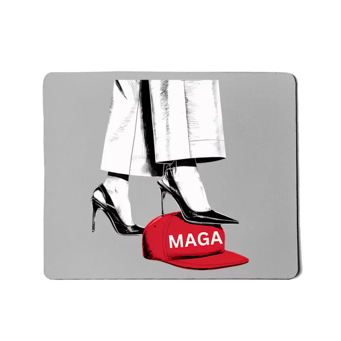 Kamala Harris Heels Stepping On Maga Hat Mousepad