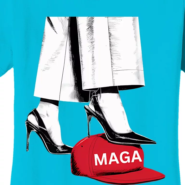 Kamala Harris Heels Stepping On Maga Hat Women's T-Shirt