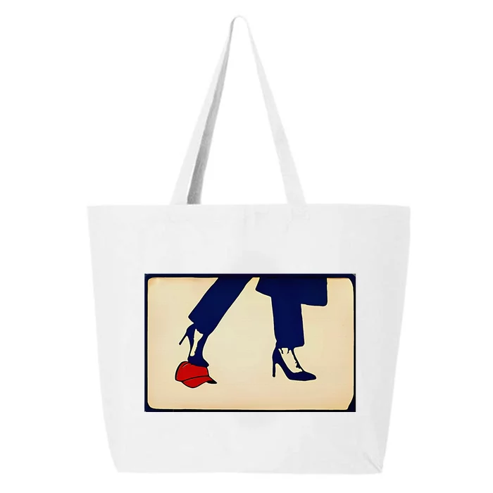 Kamala Harris Heels Stepping On Maga Hat 25L Jumbo Tote