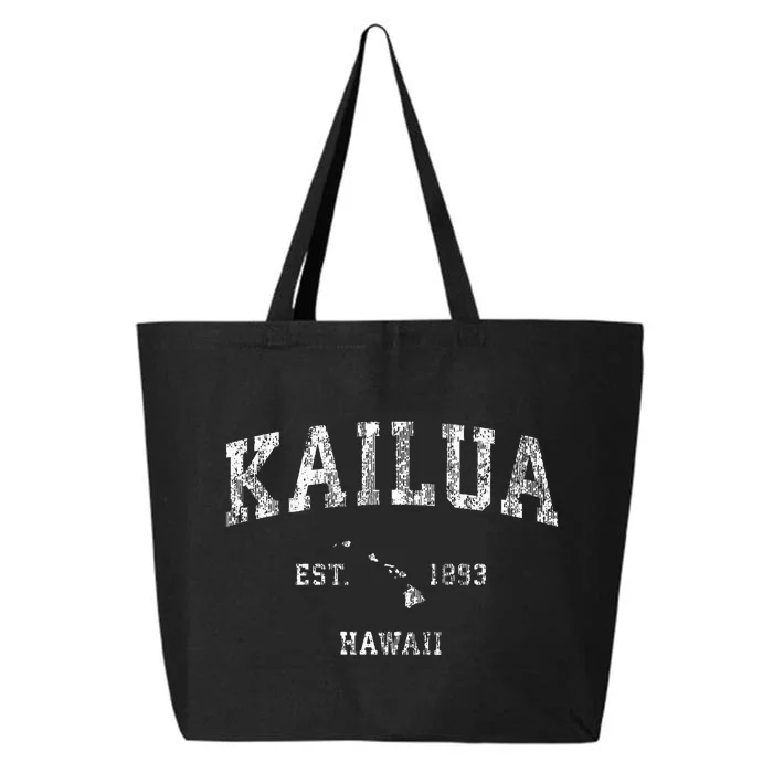 Kailua Hawaii Hi Vintage Athletic Sports Design 25L Jumbo Tote