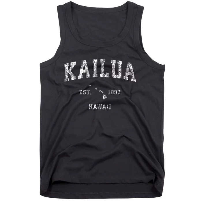 Kailua Hawaii Hi Vintage Athletic Sports Design Tank Top