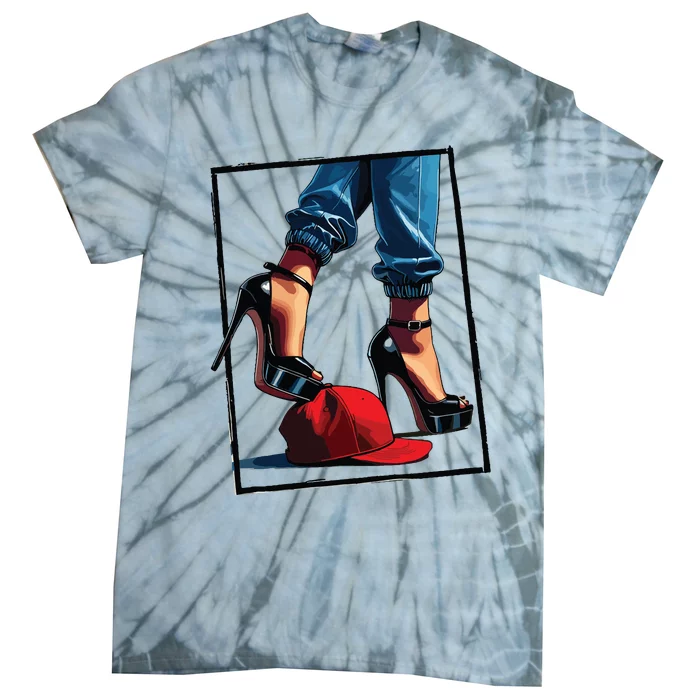 Kamala Harris Heels Stepping On Maga Hat Tie-Dye T-Shirt