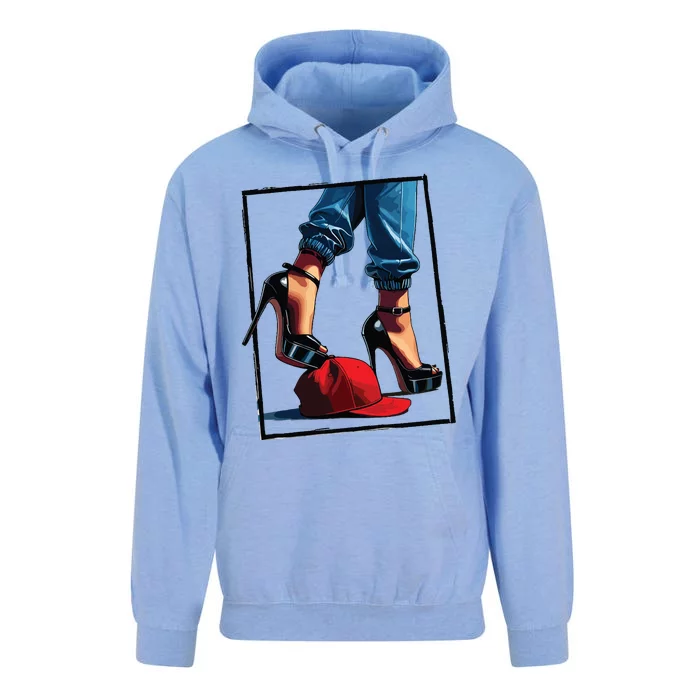 Kamala Harris Heels Stepping On Maga Hat Unisex Surf Hoodie