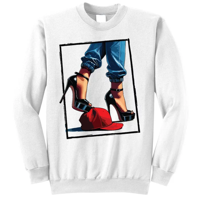 Kamala Harris Heels Stepping On Maga Hat Sweatshirt