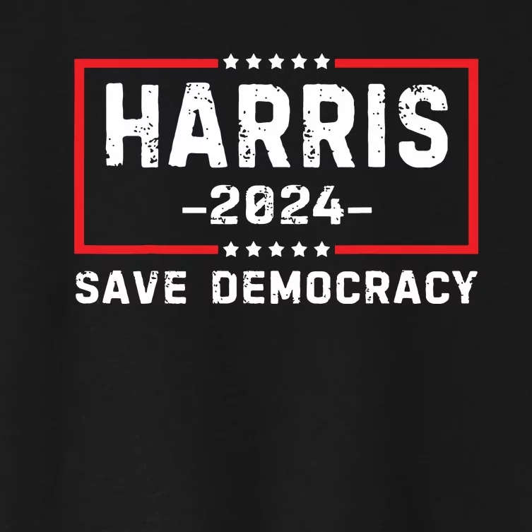 Kamala Harris Harris 2024 Us Flag Democratic President Women's Crop Top Tee