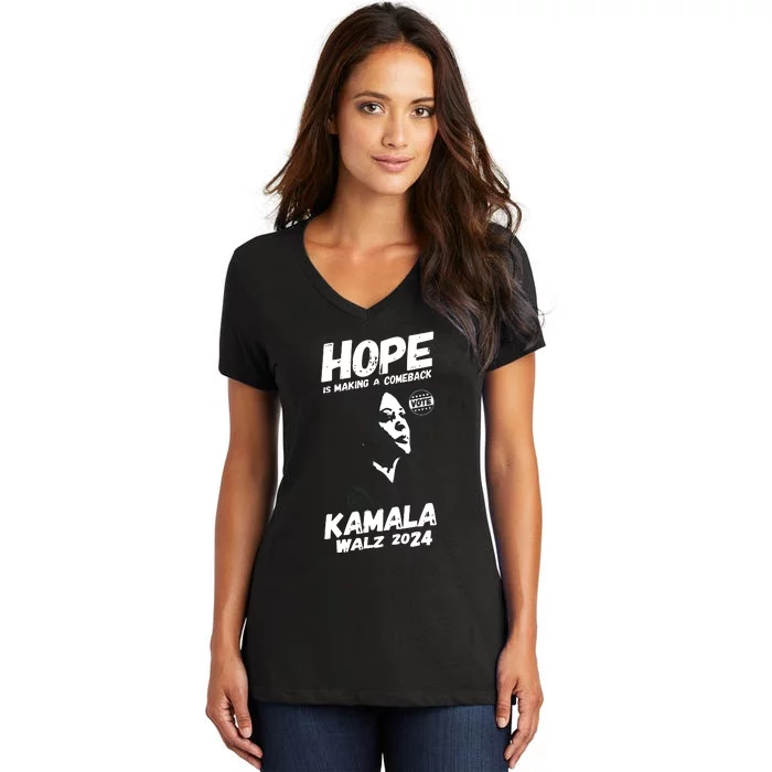 Kamala Harris Hope Is Making A Comeback Women's V-Neck T-Shirt