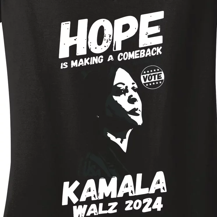 Kamala Harris Hope Is Making A Comeback Women's V-Neck T-Shirt