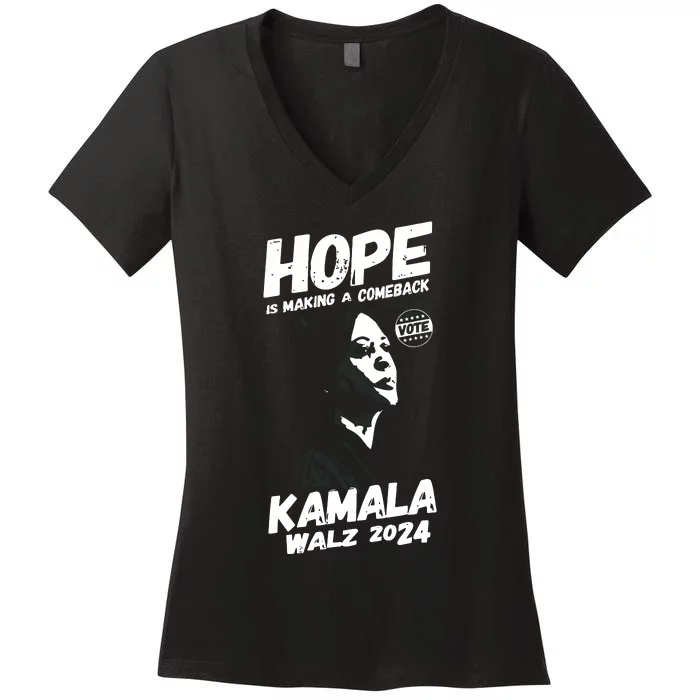 Kamala Harris Hope Is Making A Comeback Women's V-Neck T-Shirt