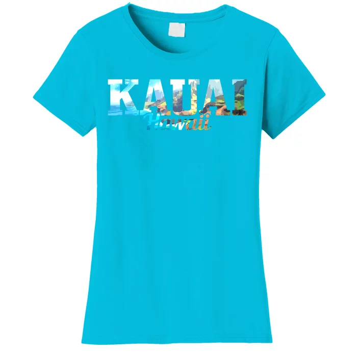 Kauai Hawaii Hawaiian Islands Surf Surfing Surfer Gift Cute Gift Women's T-Shirt